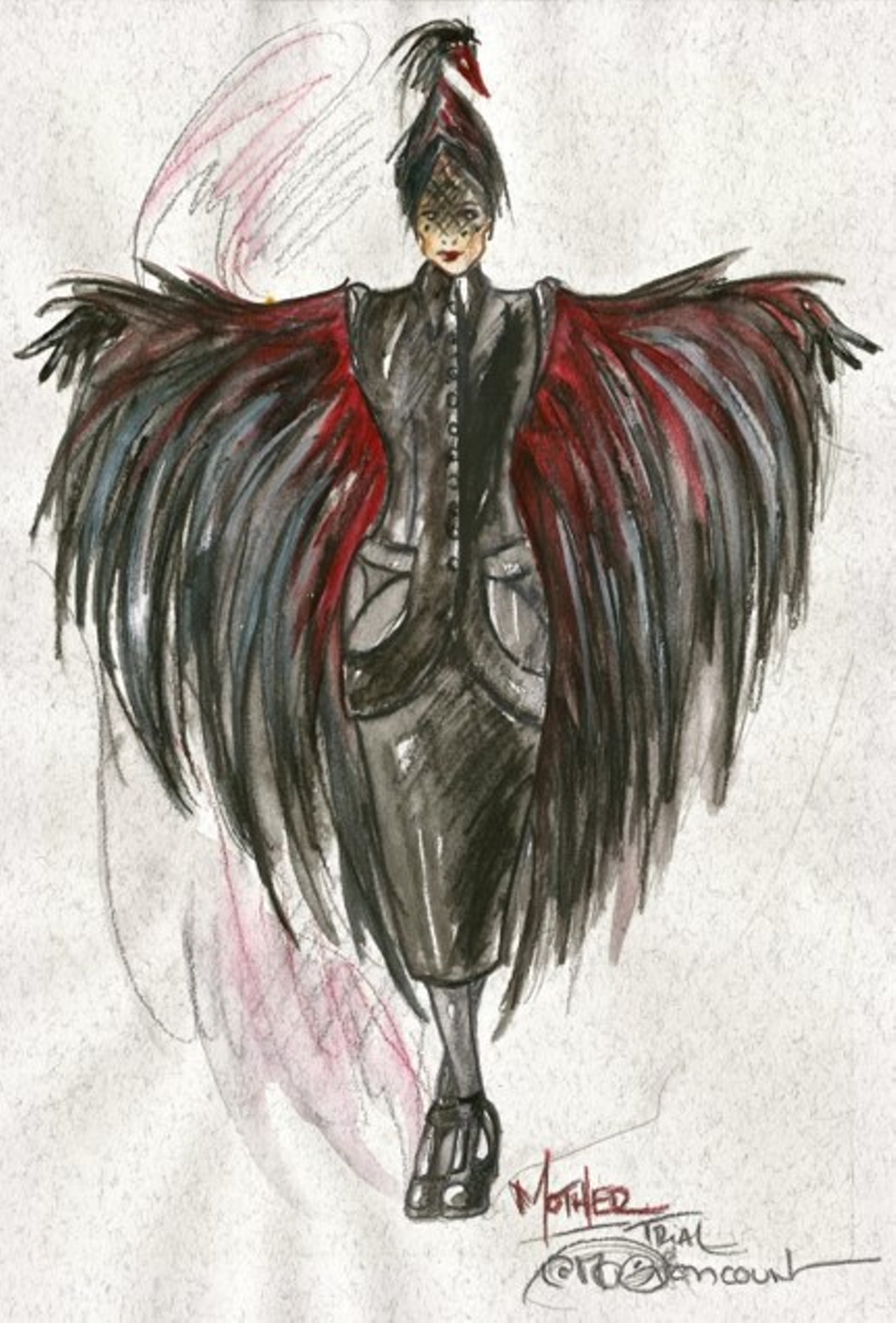 Marie-Chantale Vaillancourt’s costume sketch for the Mother character