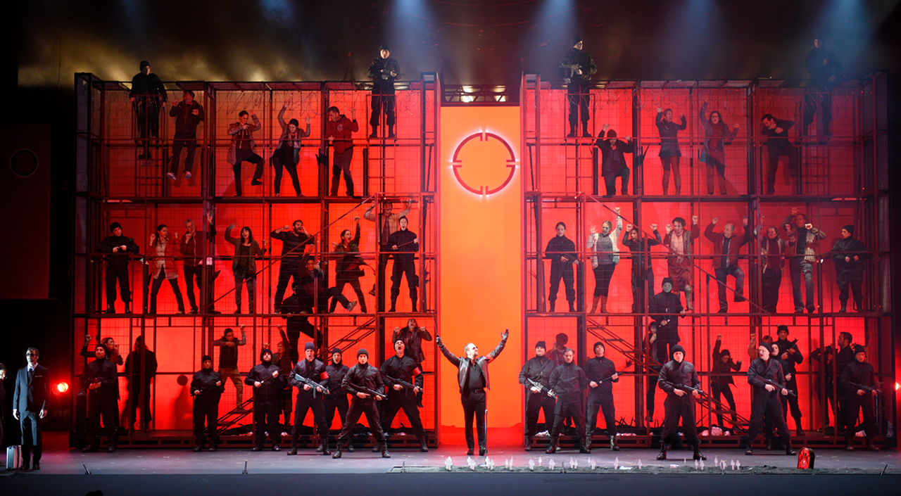 A scene from Opera Montreal's production of "Another Brick in the Wall"