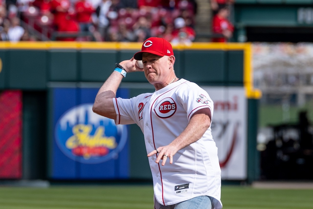 Sean Casey throws the first pitch | Cincinnati Reds vs. Washington Nationals | March 28, 2024