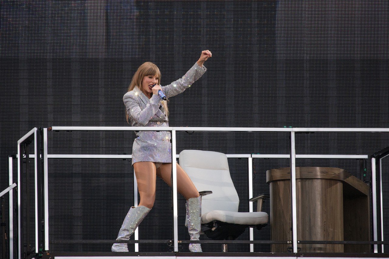 Taylor Swift performing "The Man" at Paycor Stadium on June 30, 2023.
