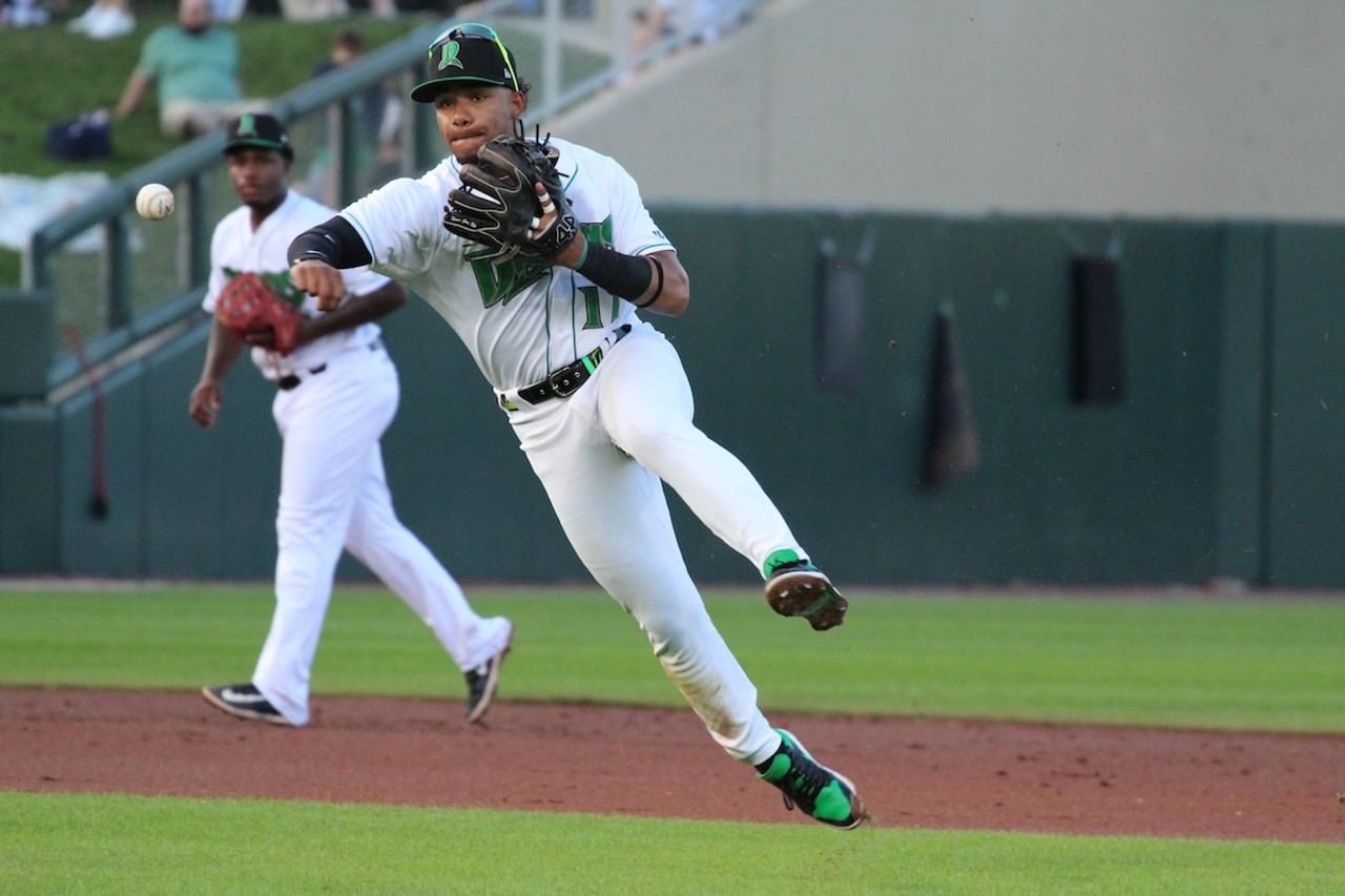 Leo Balcazar throws to first for the out | Dayton Dragons vs. Cedar Rapids Kernels | Aug. 24, 2024