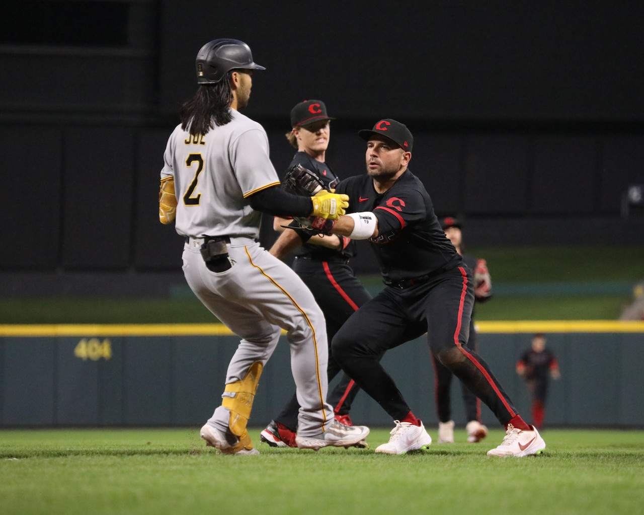 Connor Joe grounds out to first and Joey Votto tags Joe out in the top of the third inning | Cincinnati Reds vs. Pittsburgh Pirates | Sept. 22, 2023