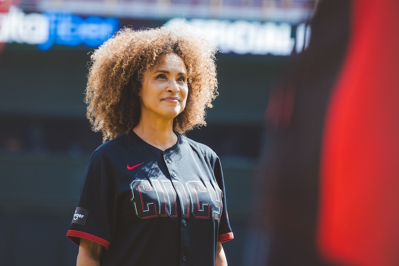 Actress Karyn Parsons as honorary captain | Cincinnati Reds vs. Atlanta Braves | Sept. 19, 2024