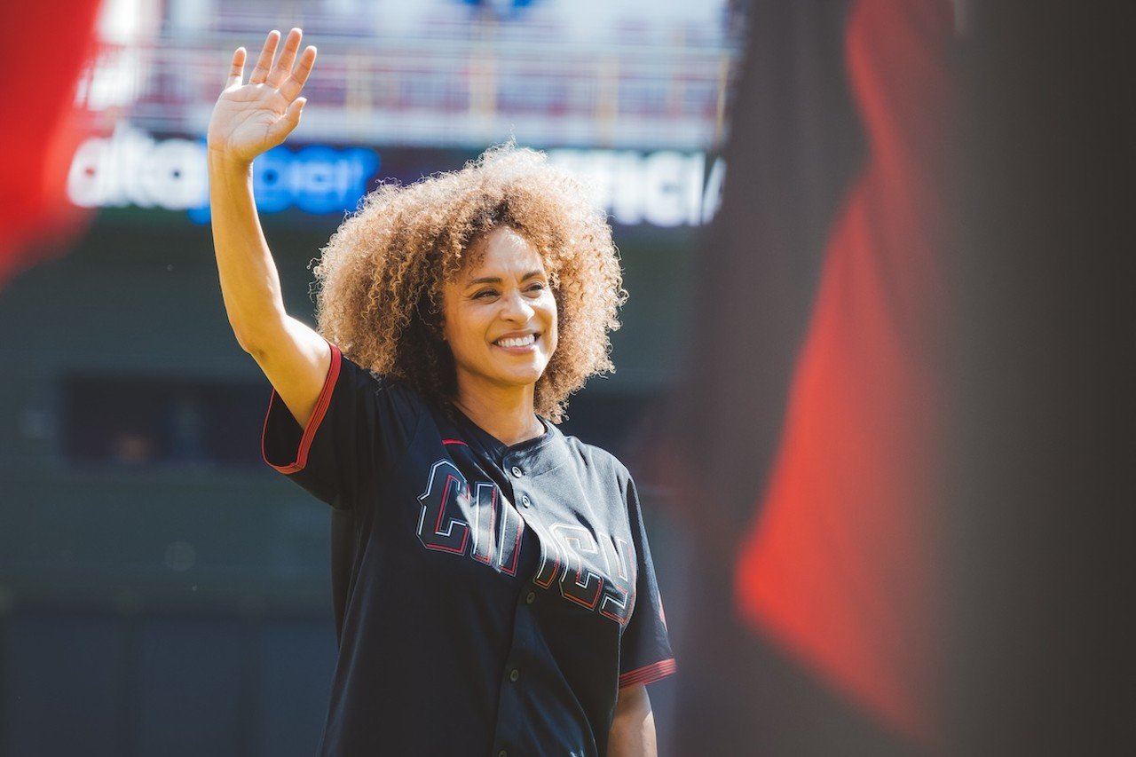 Actress Karyn Parsons as honorary captain | Cincinnati Reds vs. Atlanta Braves | Sept. 19, 2024