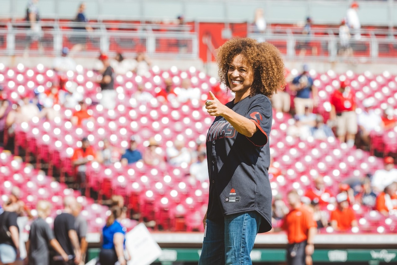 Actress Karyn Parsons as honorary captain | Cincinnati Reds vs. Atlanta Braves | Sept. 19, 2024