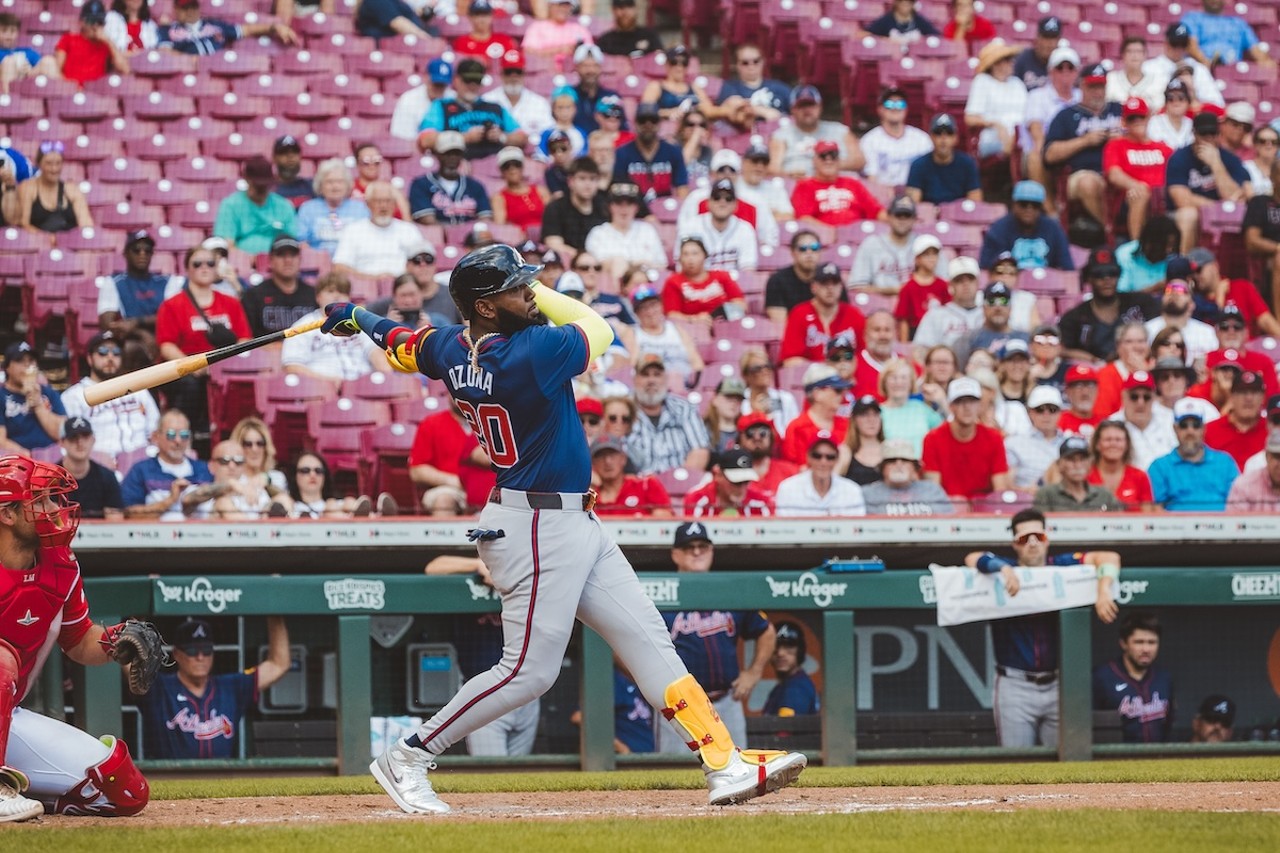 Marcell Ozuna hitting a single | Cincinnati Reds vs. Atlanta Braves | Sept. 19, 2024