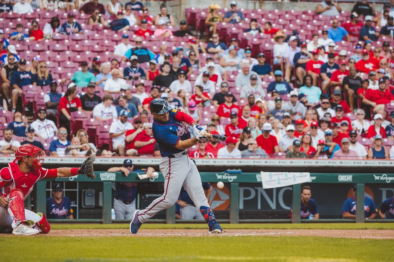 Travis d'Arnaud striking out | Cincinnati Reds vs. Atlanta Braves | Sept. 19, 2024