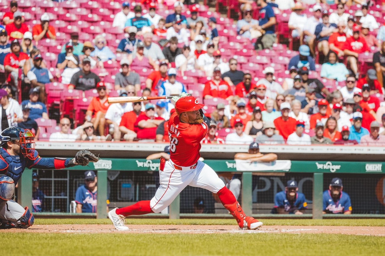 Blake Dunn hitting a single | Cincinnati Reds vs. Atlanta Braves | Sept. 19, 2024