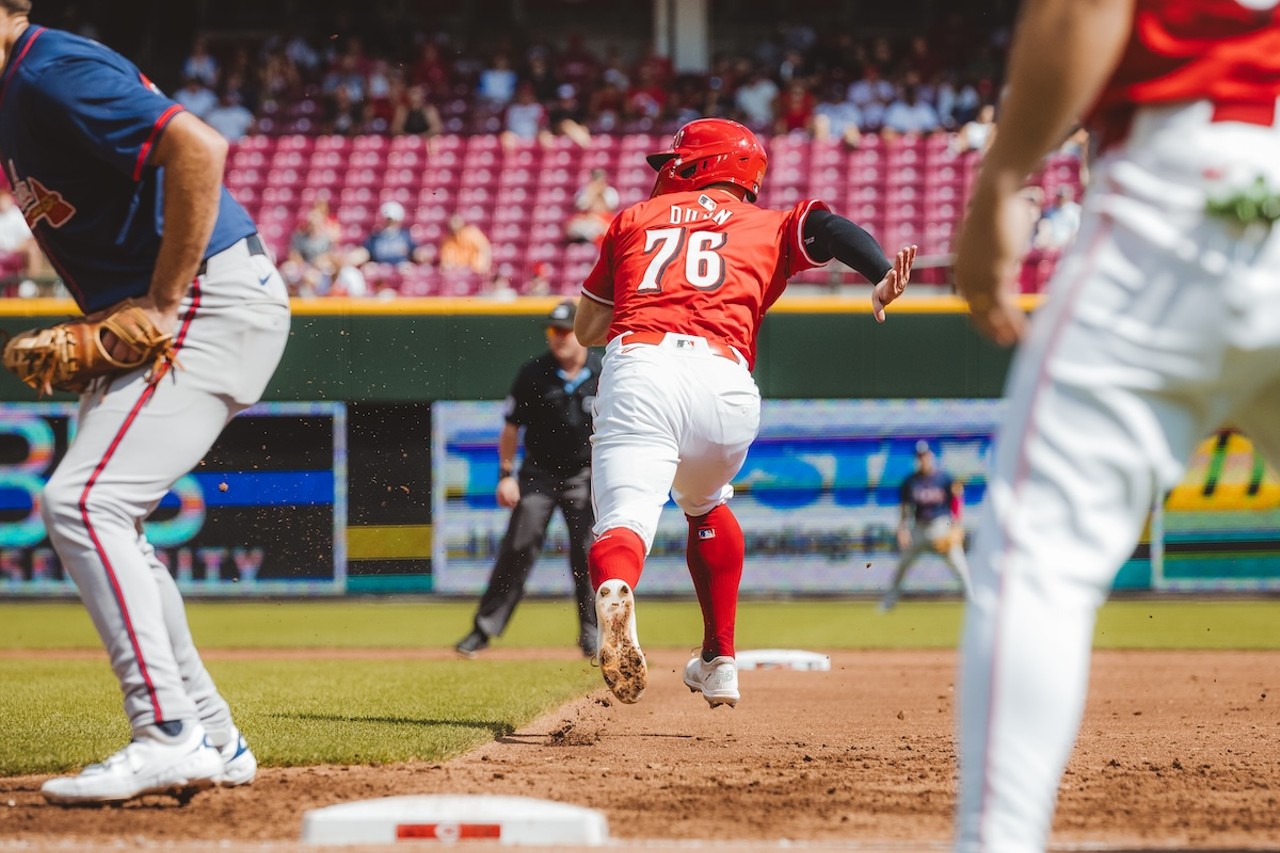 Blake Dunn stealing second | Cincinnati Reds vs. Atlanta Braves | Sept. 19, 2024