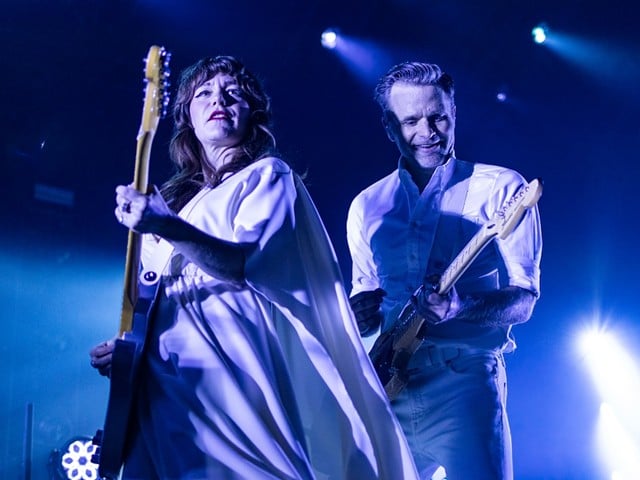 The Postal Service (including Jenny Lewis) performing at the Schottenstein Center on April 30