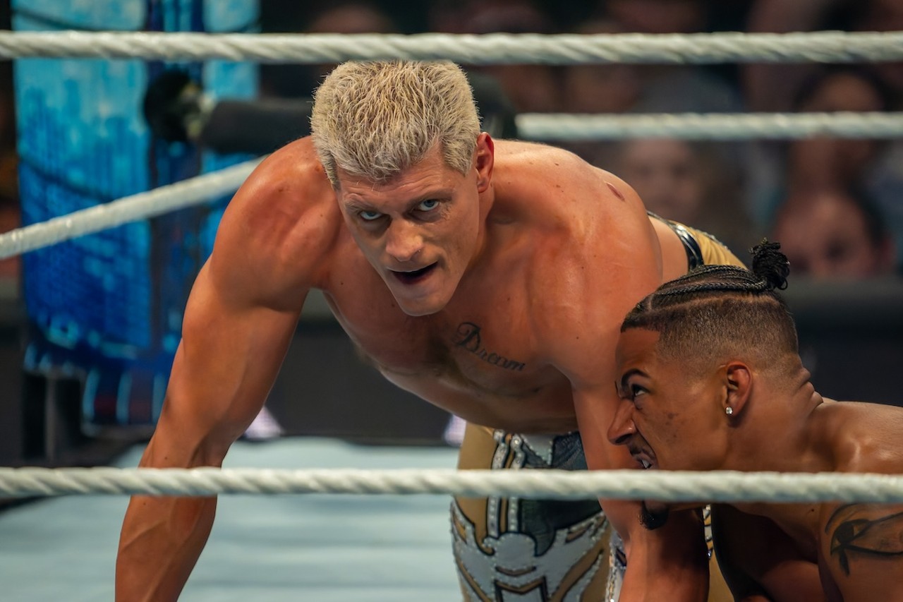 Cody Rhodes finds the strength to get back to his feet as the crowd cheers | WWE Smackdown at Heritage Bank Center on April 26, 2024