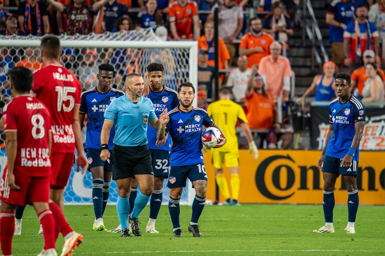 FC Cincinnati midfielder Luciano Acosta makes his case for a review of a play that would overturn a New York Red Bulls goal | FC Cincinnati vs. New York Red Bulls | Oct. 4, 2023