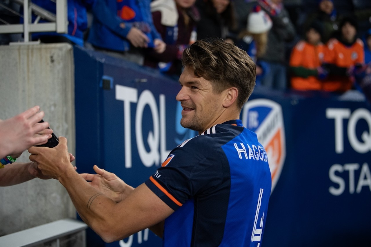 Nick Hagglund signing autographs and taking pictures with fans after his first game back from injury | FC Cincinnati vs New York City FC | March 23, 2024