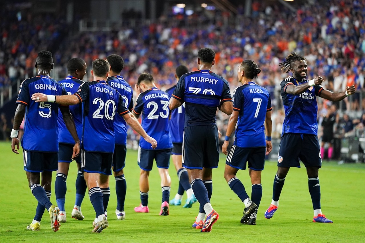 Players return to center-pitch after celebrating FCC goal | FC Cincinnati vs. CF Montreal | Aug. 31, 2024