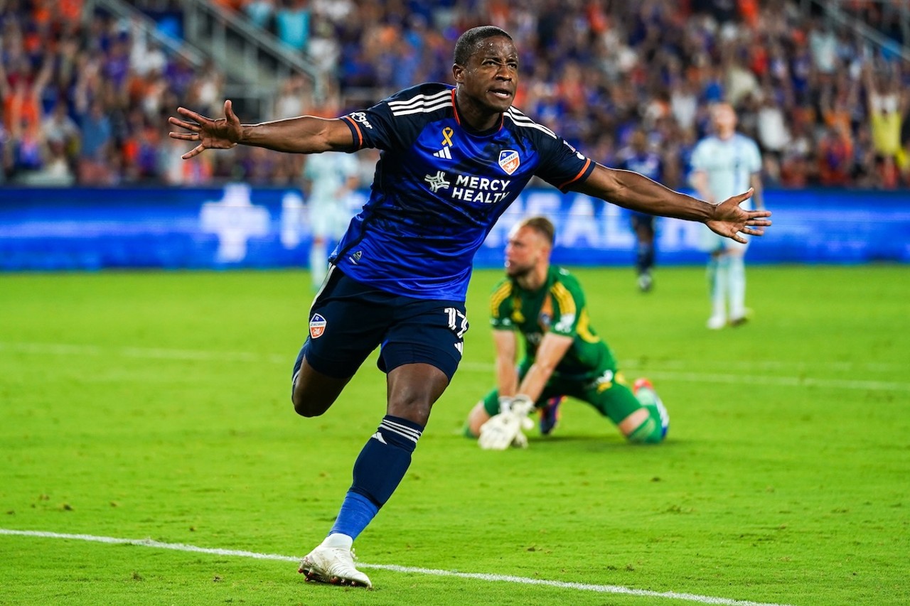 Sergio Santos with his signature celebration following scoring a goal for FCC | FC Cincinnati vs. CF Montreal | Aug. 31, 2024