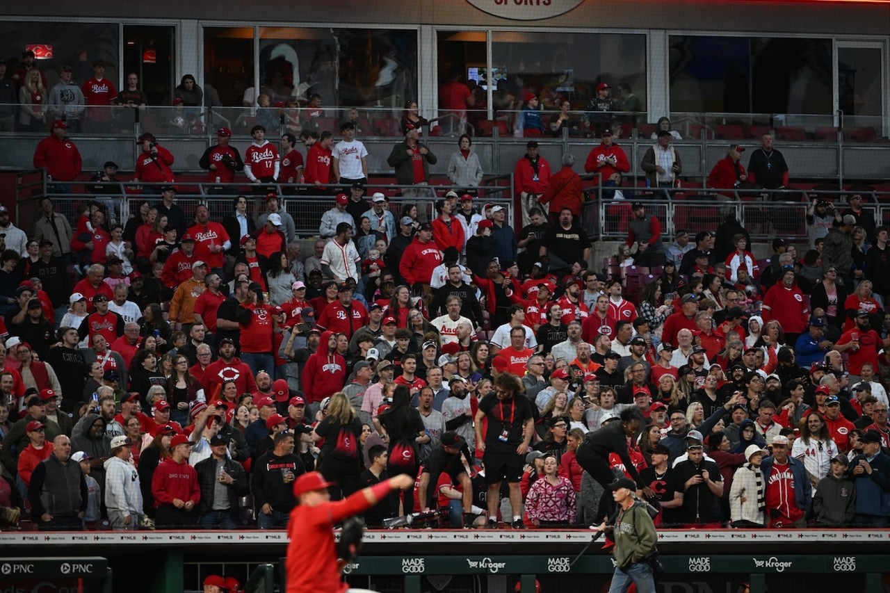 Fans during the 7th inning stretch | Cincinnati Reds vs Los Angeles Angels | April 19, 2024