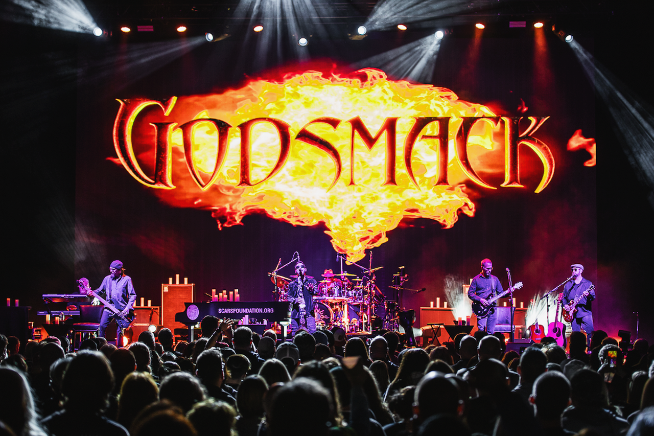 Godsmack performing at the Andrew J Brady Music Center on April 23, 2024