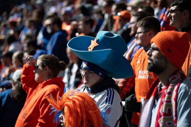 A FCC Fan wearing a big hat - FC Cincinnati vs D.C. United 3/10/2024