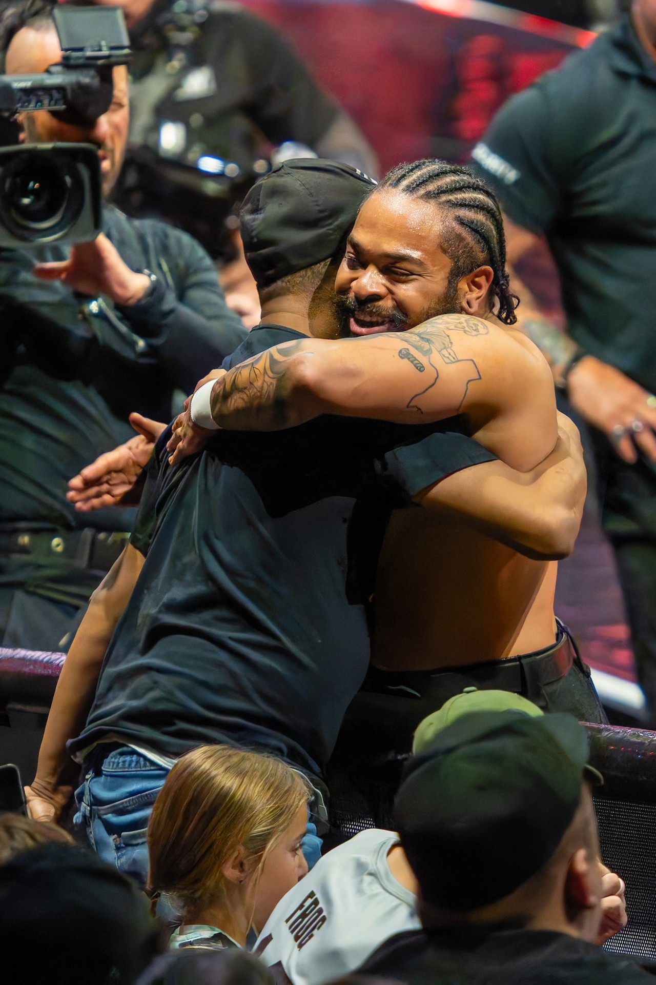 Bounty Hunter Bryan Keith celebrates his win at ringside | AEW Collision at Truist Arena | April 13, 2024