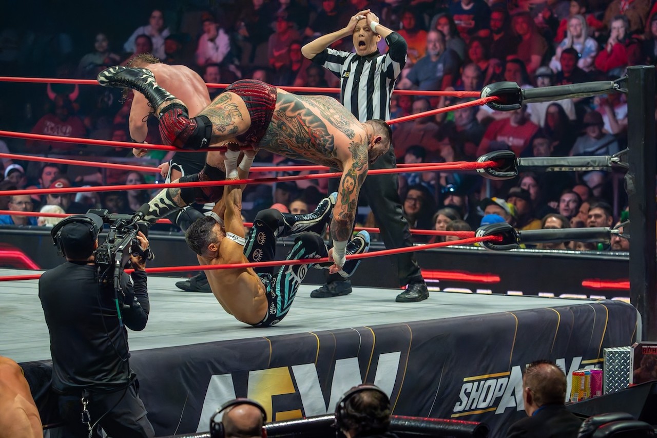 Brody King goes over the top rope as Matt Sydal dodges | AEW Collision at Truist Arena | April 13, 2024