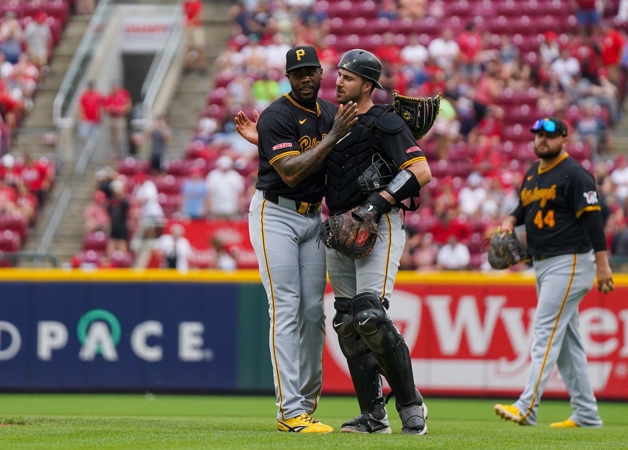 Pittsburgh Pirates celebrate their win | Cincinnati Reds vs. Pittsburgh Pirates | Sept. 22, 2024