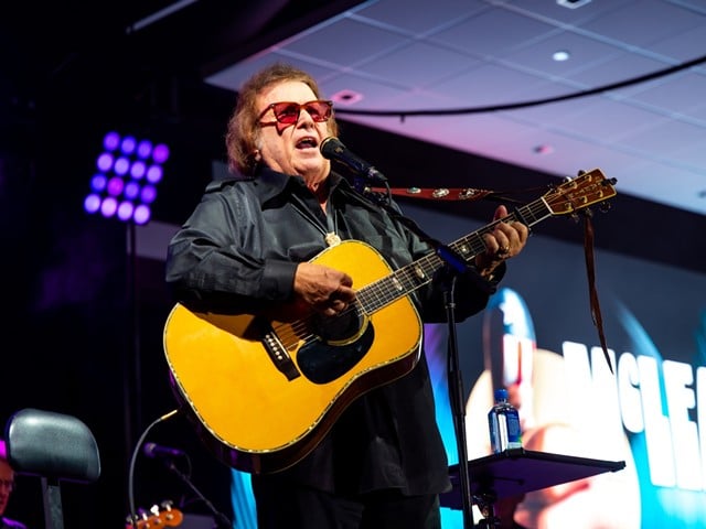 Don McLean performing at Turfway Park on Sept. 27, 2024