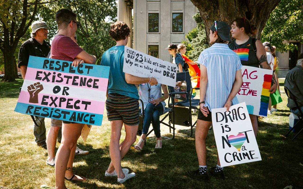 “Protest the Ohio Drag Ban” was held on Sept. 2 at the Mercer County Courthouse in Celina, Ohio.