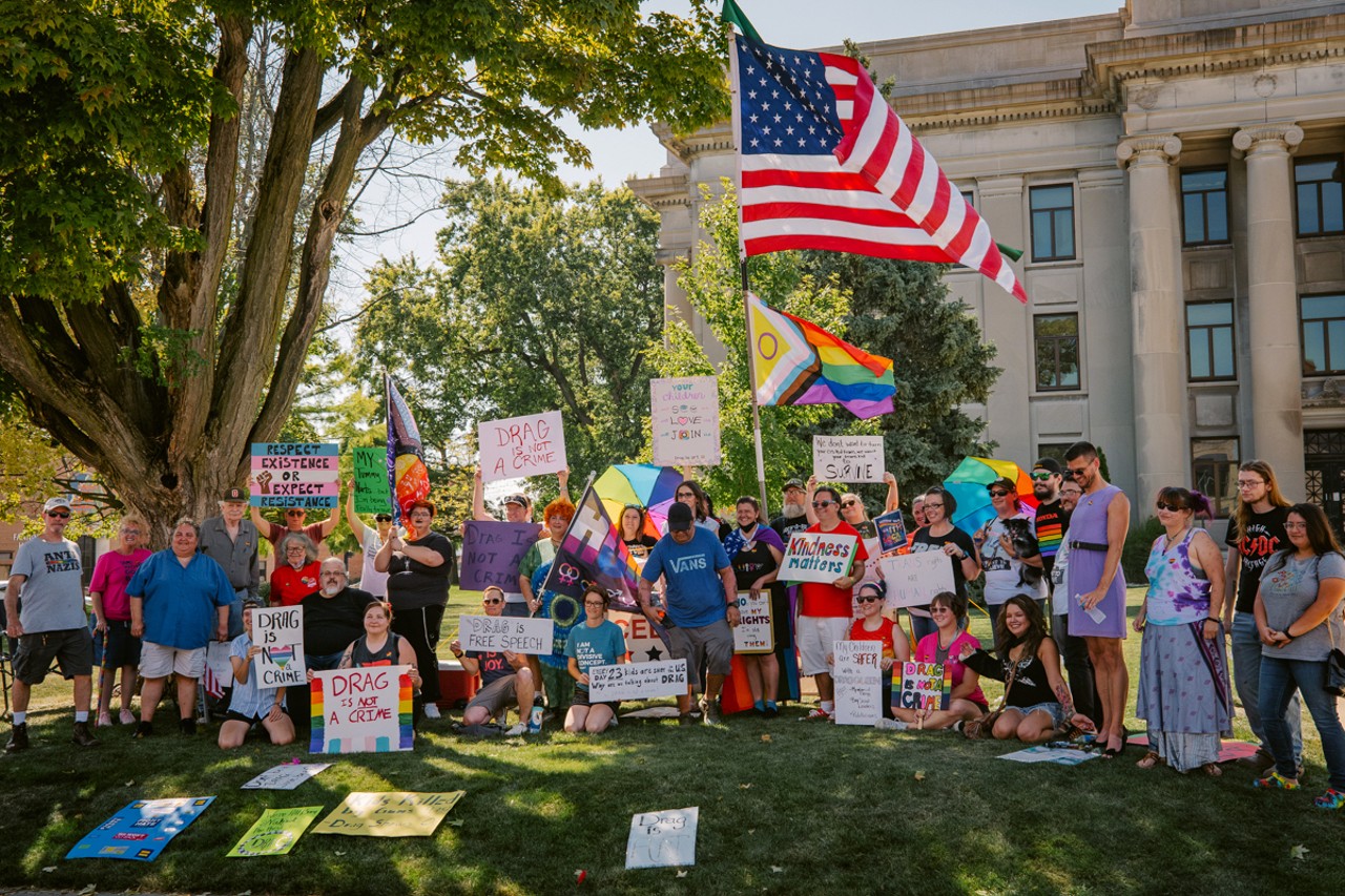 “Protest the Ohio Drag Ban” was held on Sept. 2 at the Mercer County Courthouse in Celina, Ohio.