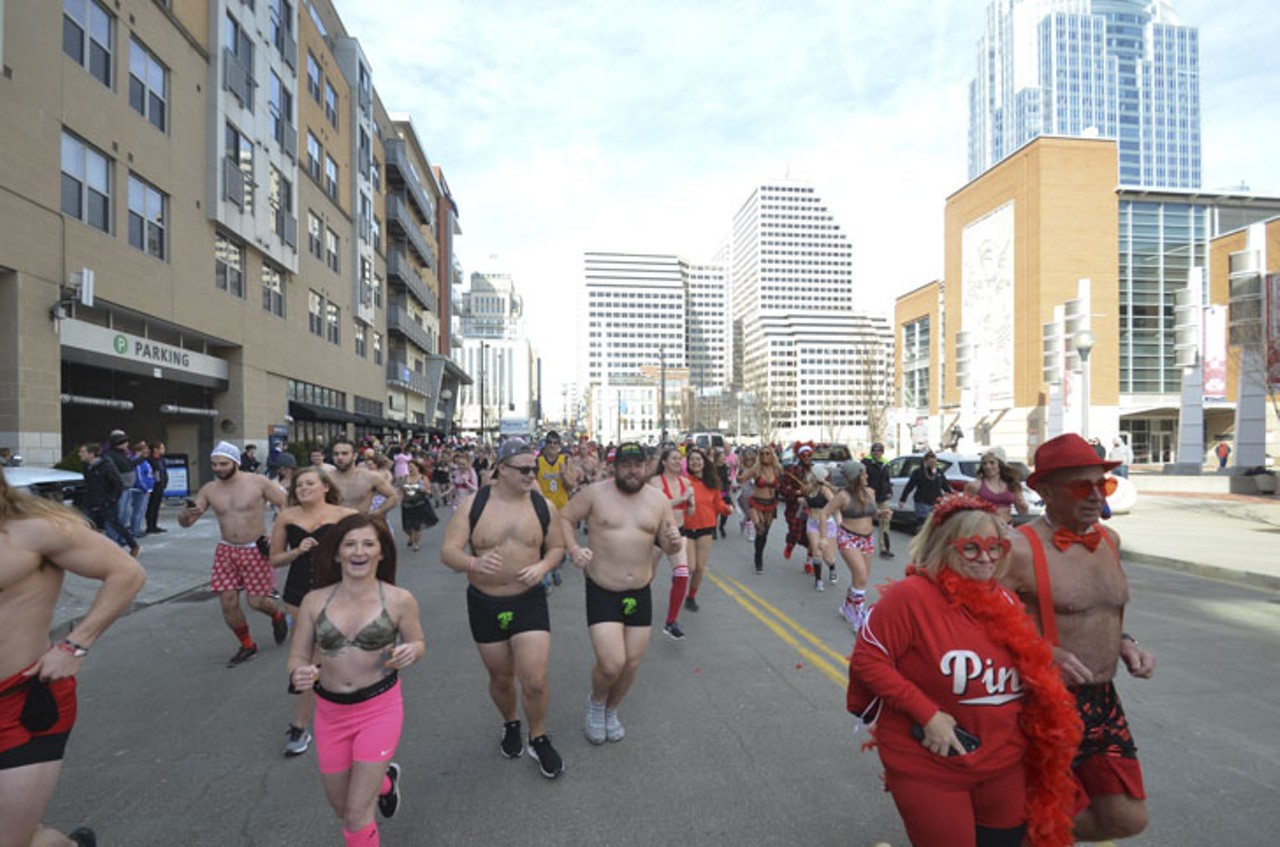 Photos of Nearly Naked People from the 2020 Cupid&#146;s Undie Run in Cincinnati