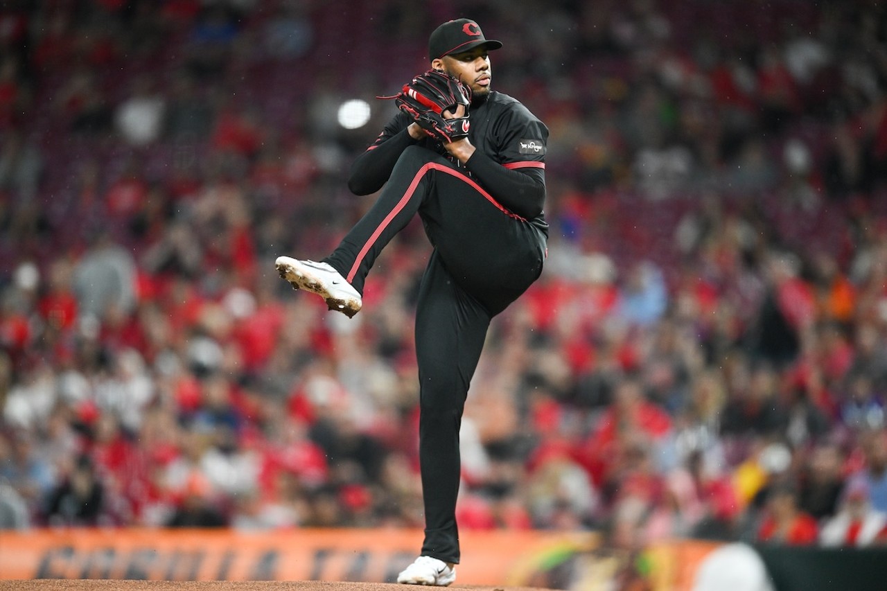 Hunter Greene throws a pitch in the first inning of the game | Cincinnati Reds vs. Baltimore Orioles | May 3, 2024