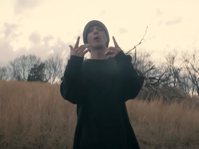 NF in the "Clouds" music video