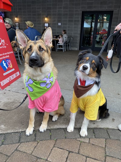 Two furry trick or treaters at Bark or Treat!