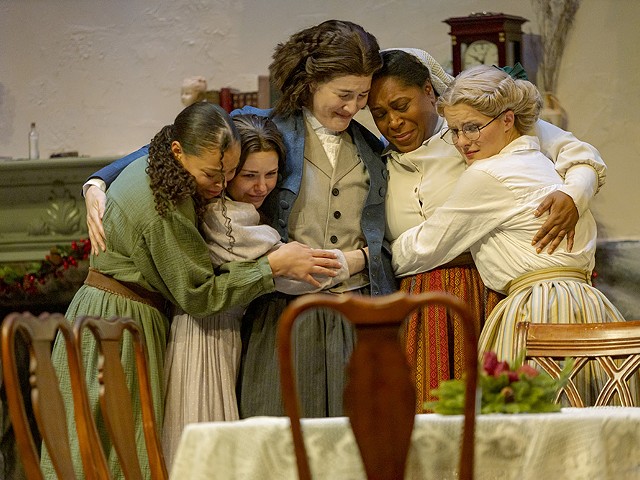 The cast of 'Little Women' at Cincinnati Shakespeare Company from L-R: Angelique Archer, Emilie O'Hara, Elizabeth Chinn Molloy, Torie Wiggins and Maggie Lou Rader.