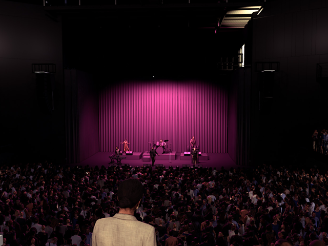 A rendering of the inside of the Andrew J. Brady ICON Music Center
