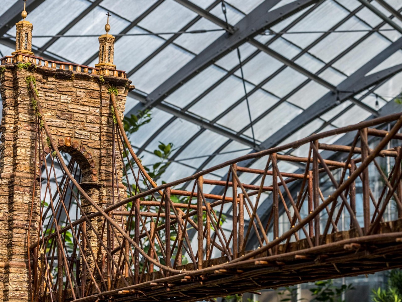 See Inside Krohn Conservatory's Holiday Floral Show 'Trains and Traditions, a Cincinnati Holiday'