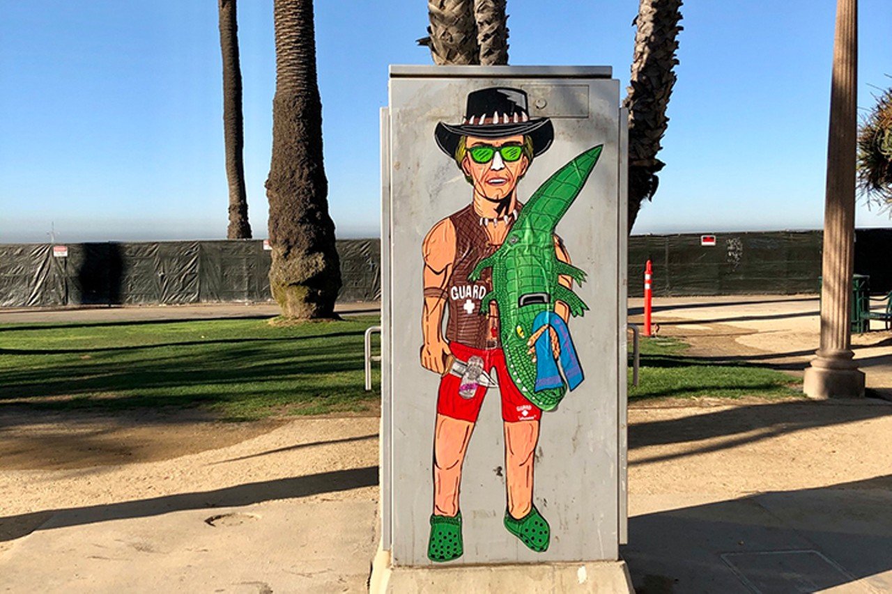 &#147;Outback Lifeguard&#148;
Location: Santa Monica Beach, California
Description: "The local beach needs a new lifeguard but the only applicant who shows up is Crocodile Dundee. He list his experience as wrestling alligators and taking care of wallabies in the outback. He also has a strong sense of work ethic if you pay him extra with some white claws."