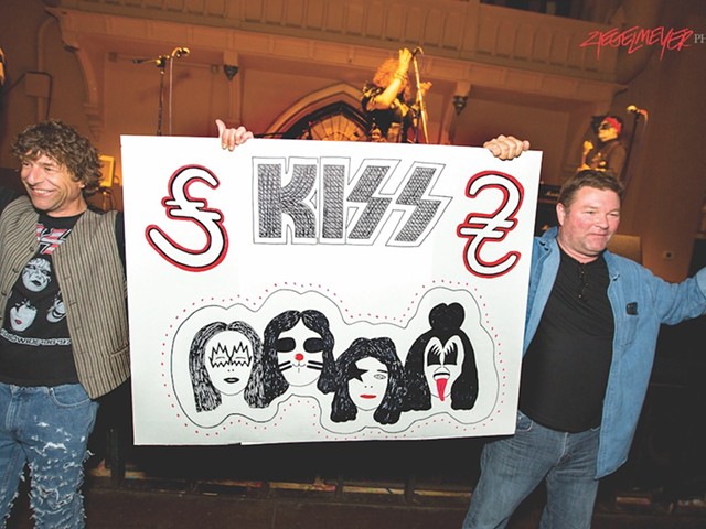 Local musicians perform Kiss classics at this year’s Kiss Off fundraiser on Jan. 27.
