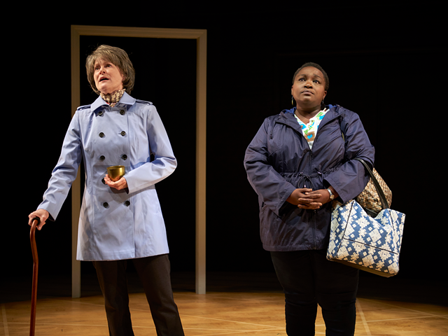 Annie Fitzpatrick (left) and Burgess Byrd in This Random World at Ensemble Theatre