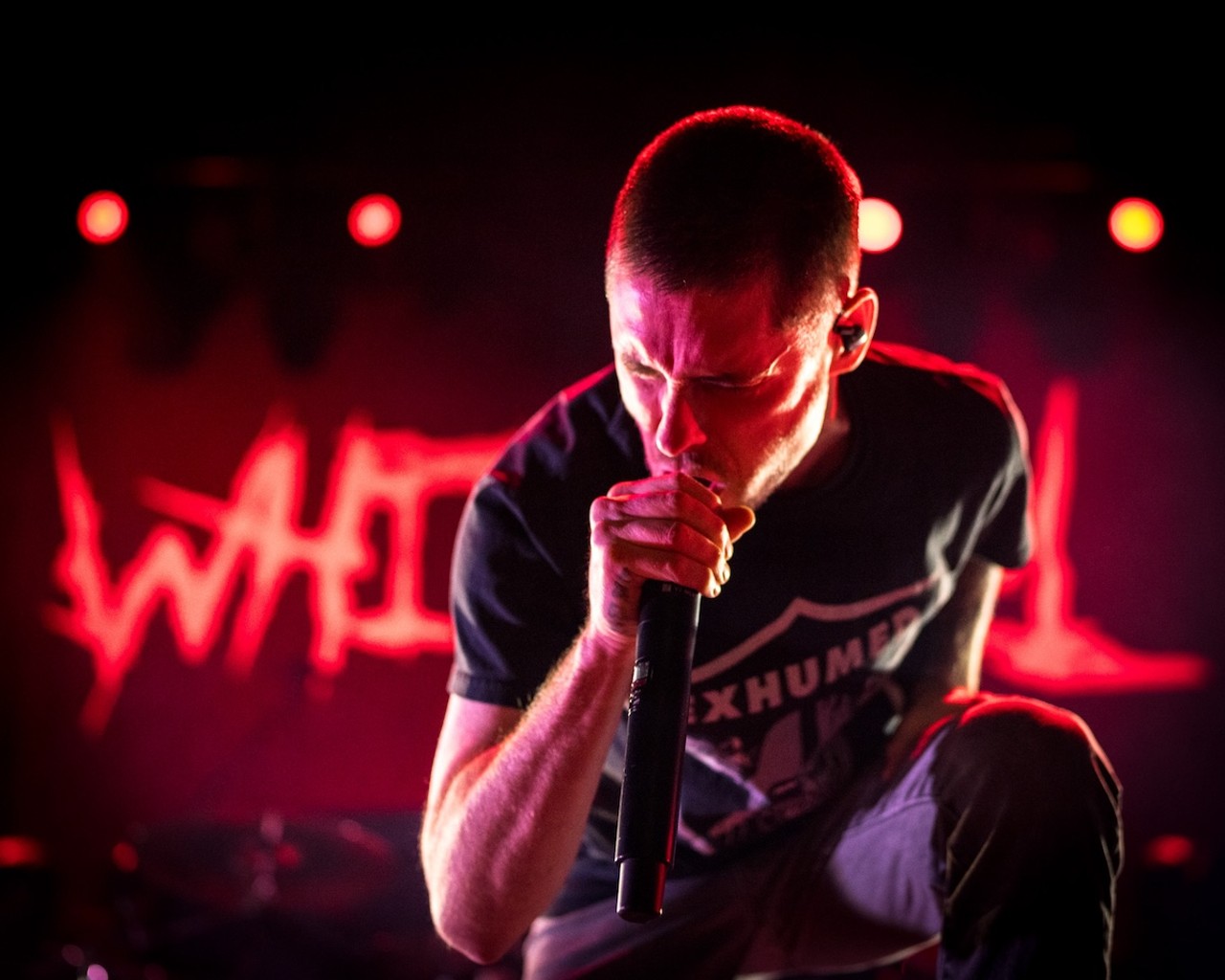 Whitechapel performing at the Andrew J Brady Music Center on Dec. 6, 2023