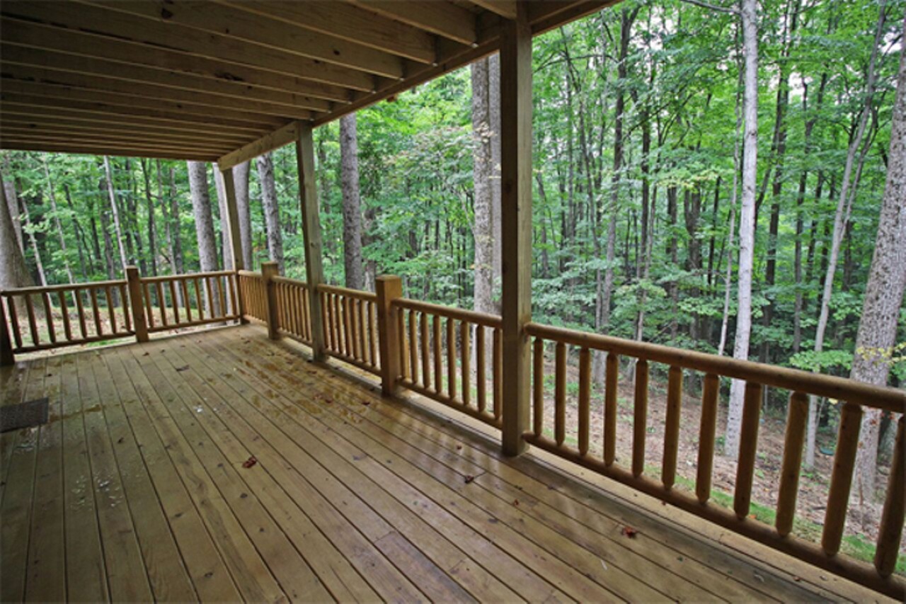 Treetops Lodge
Hocking Hills, Ohio
From $575/night | Hosts 14 guests
"You won't want to leave Treetops Lodge! This newly built lodge, which sleeps 14, sits at the top of a ravine in the treetops. Take in the view from the wrap-around covered porch on the main level, while enjoying the outdoor wood-burning stone fireplace or the private hot tub." &#151; Hocking Hills Premier Cabins Photo via hockinghillspremiercabins.com