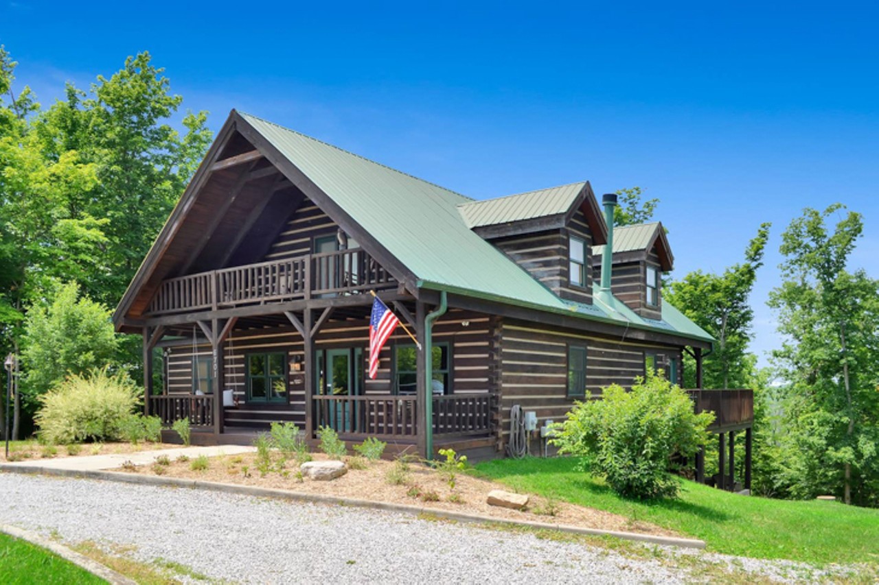 Authentic Large Log Cabin on Private Farm Estate
Loveland, Ohio
From $399/night | Hosts 15 guests
"This is a 2-story log cabin built in 2004 and recently renovated in 2018. It is nestled at the end of a private drive on our estate property with views of our hobby farm and the animal pastures in the distance. Located in Loveland, Ohio, it has all the charm that an authentic log home should with a secluded setting yet it is in the heart of everything and only one mile off the highway exit!&#148; &#151; Airbnb 
Photo via airbnb.com