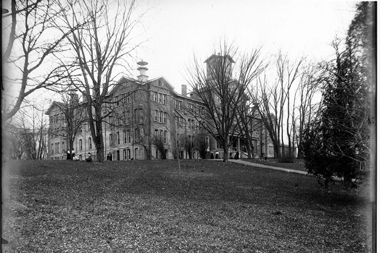 Miami University&#146;s Peabody and Reid Hall
686-724 Western College Drive, Oxford
The ghost of Peabody Hall on Miami University&#146;s campus is said to be that of the president, Helen Peabody. She deeply opposed co-education and would constantly watch over the girls when the boys were around. Apparently, her ghost still taunts the males in the dorm while keeping a close eye on the females. Another eerie story involves the death of Roger Sayles, an RA in Reid Hall in 1959. He was shot and killed during an attempt to stop a fight. The shooter ran to another hall and ended his own life. When Sayles was shot, he left bloody handprints on the wall that supposedly, despite numerous attempts to scrub the, off, never went away. This building was eventually torn down but remains a bizarre story among the students on Miami&#146;s historic campus.
Photo: Wikimedia.com/Snyder, Frank R. Flickr: Miami U. Libraries