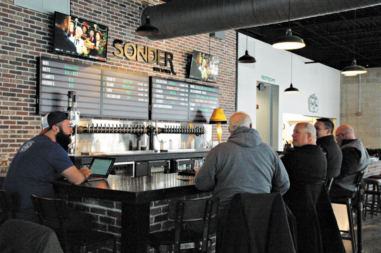 Sonder Brewing
8584 Duke Blvd., Mason
Sonder Brewing built its brewery and taproom on what was a vacant lot consisting of a 40-foot mound of dirt and a fire hydrant a few miles away from Kings Island. Their grand opening was Oct. 27. This new brewery not only boasts an impressive taproom and brew facility, but the quality of their beer is next-level considering the very young age of the company. &#147;While Sonder does not shy away from producing any style or flavor of beer, like our Mango Milkshake IPA, Belgian Wit and Tiramisu Stout, we have a passion for brewing traditional German styles with 100-percent German ingredients as well, like Zauber, our traditional Zwickelbier Lager,&#148; says Jennifer Meissner, the brewery&#146;s VP.
What to try: Send It!, a brut IPA that fans of dry sparkling wine will cozy right up to.
Photo: Sean M. Peters