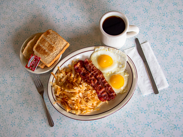 No. 9 Best Breakfast: Blue Jay Restaurant
4154 Hamilton Ave., Northside
This homey Northside diner has been owned and operated by the Petropoulos family since 1967. Stepping inside is almost like stepping back in time with the row of cozy booths, wood paneling on the walls and the dining counter. The menu features classic breakfast and lunch dishes that come in generous portions, as well as Cincinnati-style chili.

Menu recommendation: The Northsider: A 3-Way omelet with cheddar cheese and chili that you can also build up to a 7-Way by adding onion, tomatoes, peppers and/or beans.