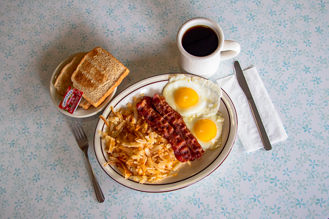 No. 9 Best Breakfast: Blue Jay Restaurant
4154 Hamilton Ave., Northside
This homey Northside diner has been owned and operated by the Petropoulos family since 1967. Stepping inside is almost like stepping back in time with the row of cozy booths, wood paneling on the walls and the dining counter. The menu features classic breakfast and lunch dishes that come in generous portions, as well as Cincinnati-style chili.

Menu recommendation: The Northsider: A 3-Way omelet with cheddar cheese and chili that you can also build up to a 7-Way by adding onion, tomatoes, peppers and/or beans.