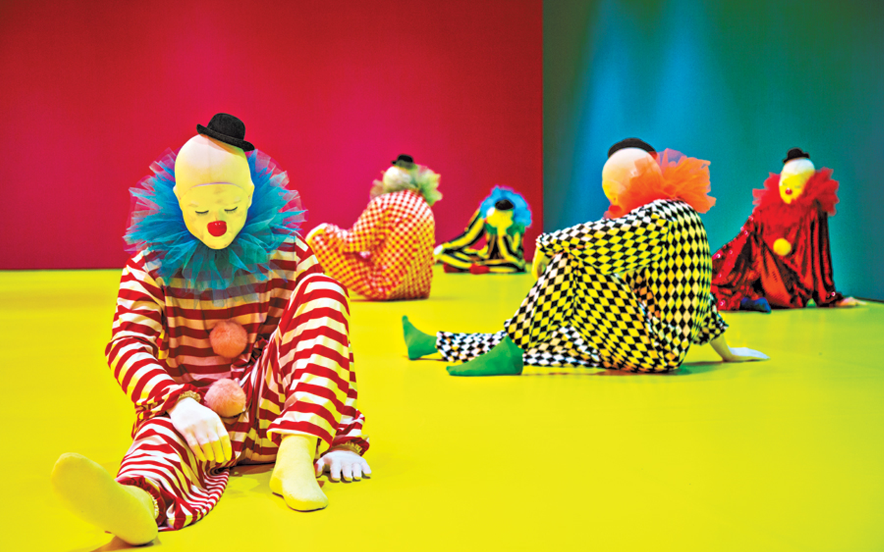Ugo Rondinone clown sculptures at Contemporary Arts Center