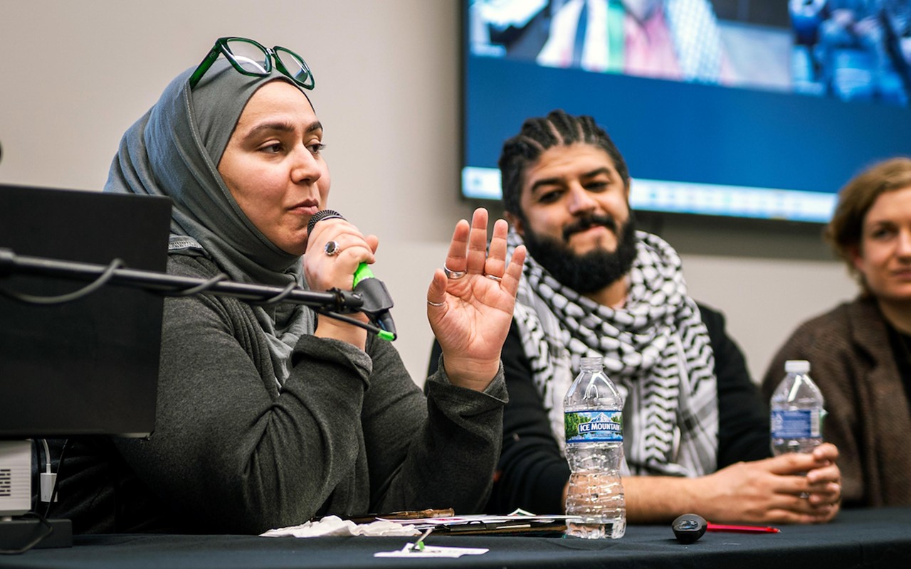Tala Ali (left) and Sammy Ali (right) at the “Beyond-Borders: Navigating Palestinian Perspectives” panel on Jan. 24.