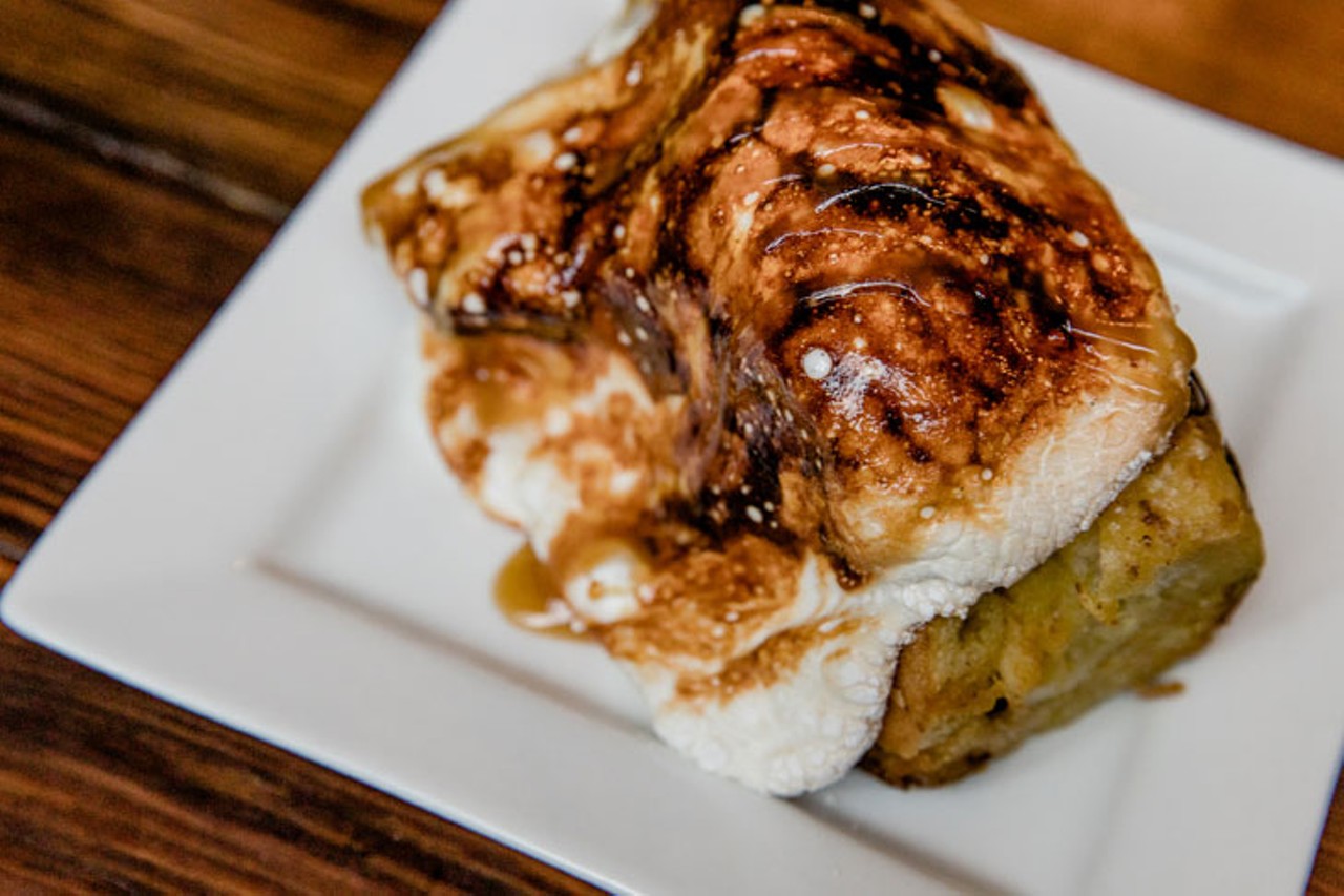 The bread pudding ($7), with a browned marshmallow topping
Photo: Hailey Bollinger