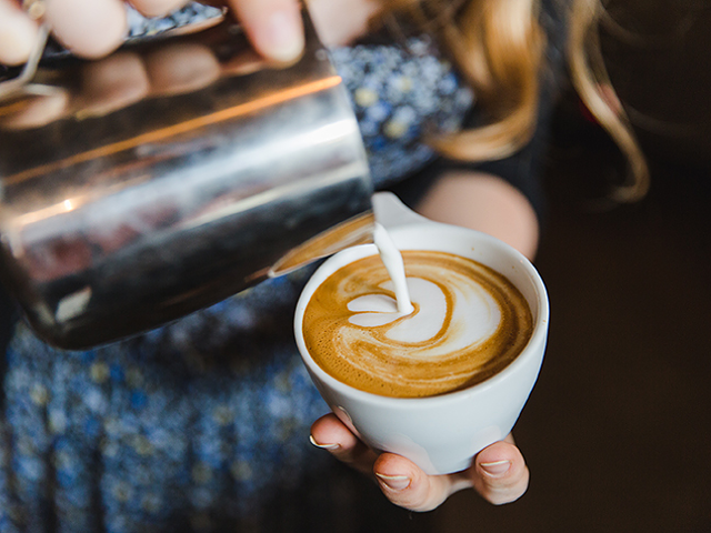 The Cincinnati Coffee Festival, taking place at Music Hall on Oct. 22 and 23, also features latte art demonstrations.