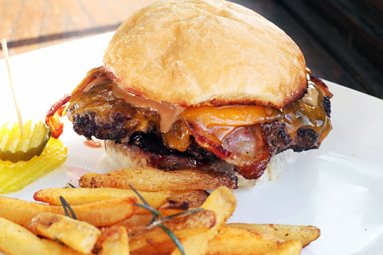 Grandview Tavern
2220 Grandview Drive, Fort Mitchell
THE PEANUT BUTTER JELLY BACON BURGER: A 5-oz. burger topped with cheddar cheese, bacon, peanut butter and raspberry chipotle jelly.